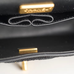 Chanel Medium Classic Crystal Embellished Flap Bag Black Microchip