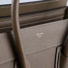 Celine Micro Luggage Grained Leather Taupe