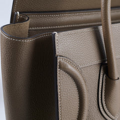 Celine Micro Luggage Grained Leather Taupe