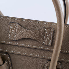 Celine Micro Luggage Grained Leather Taupe