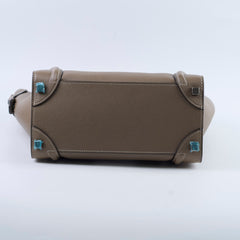 Celine Micro Luggage Grained Leather Taupe