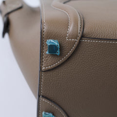 Celine Micro Luggage Grained Leather Taupe