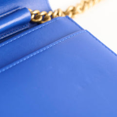 Chanel Boy Wallet on Chain Blue Lambksin