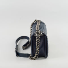 Chanel Old Medium Boy Navy Studded
