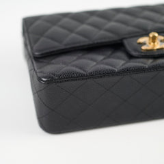 Chanel Medium/Large Caviar 24k Double Classic Flap Black