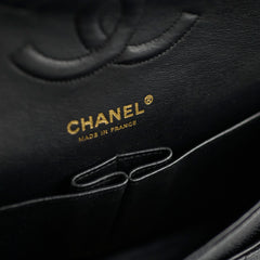 Chanel Medium/Large Caviar 24k Double Classic Flap Black