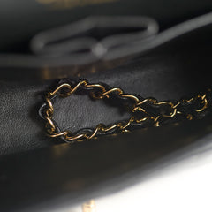 Chanel Medium/Large Caviar 24k Double Classic Flap Black