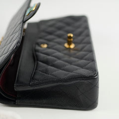 Chanel Medium/Large Caviar Double Classic Flap Black