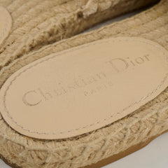 Christian Dior Espadrille Mules Beige Size 37.5