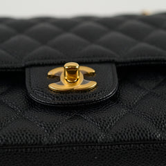 Chanel Classic Caviar Medium M/L Flap Black 26 Series