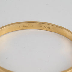 Cartier Love Bracelet Yellow Gold Size 19