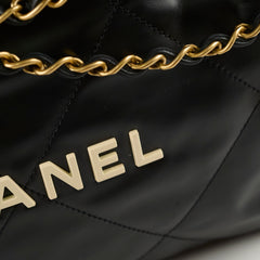 Chanel 22 Medium Black Microchip