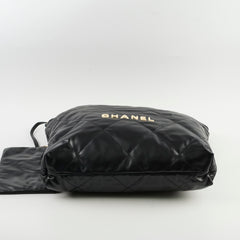 Chanel 22 Medium Black Microchip