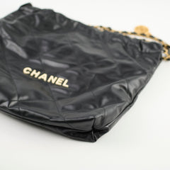 Chanel 22 Medium Black Microchip
