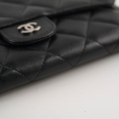 Chanel Lambskin Long Wallet Black
