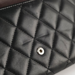 Chanel Lambskin Long Wallet Black