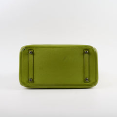 Hermes Birkin 30 togo ruthinium hardware Vert Anis - I Square stamp