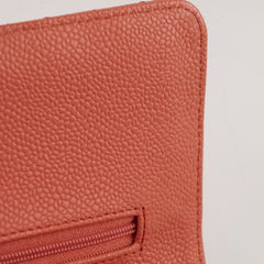 Chanel Medium/Large 24k plated caviar classic flap salmon