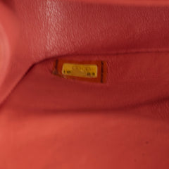 Chanel Medium/Large 24k plated caviar classic flap salmon