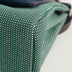 Hermes Herbag Zip 31 Criss Viking Quadrille Dark Green, Navy
