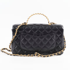 Chanel Seasonal Classic Flap Top Handle Lambskin Black 2024