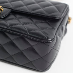 Chanel Seasonal Classic Flap Top Handle Lambskin Black 2024