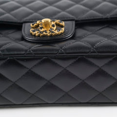 Chanel Seasonal Classic Flap Top Handle Lambskin Black 2024