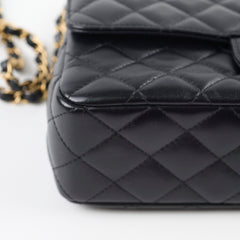 Chanel Seasonal Classic Flap Top Handle Lambskin Black 2024