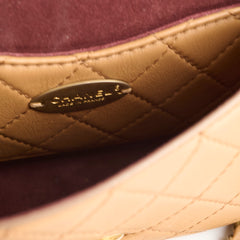 Chanel Seasonal Crossbody Bag with Pouch Tan