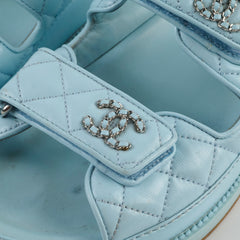 Chanel Blue Sandals Size 36