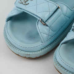 Chanel Blue Sandals Size 36