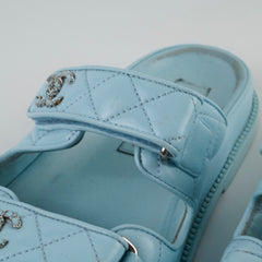 Chanel Blue Sandals Size 36