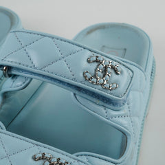 Chanel Blue Sandals Size 36