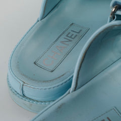 Chanel Blue Sandals Size 36