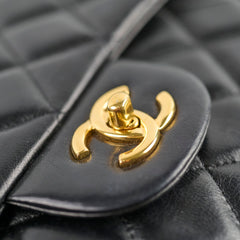 Chanel Single Flap Maxi Black Lambskin