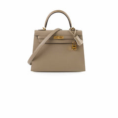 Hermes Kelly 25 Gris Asphalt Epsom C Stamp 2018