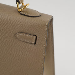 Hermes Kelly 25 Gris Asphalt Epsom C Stamp 2018