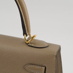 Hermes Kelly 25 Gris Asphalt Epsom C Stamp 2018