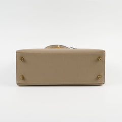 Hermes Kelly 25 Gris Asphalt Epsom C Stamp 2018