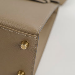 Hermes Kelly 25 Gris Asphalt Epsom C Stamp 2018