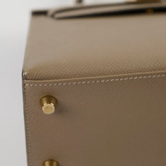 Hermes Kelly 25 Gris Asphalt Epsom C Stamp 2018