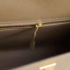 Hermes Kelly 25 Gris Asphalt Epsom C Stamp 2018
