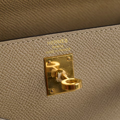 Hermes Kelly 25 Gris Asphalt Epsom C Stamp 2018