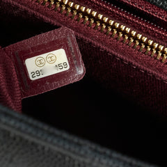 Chanel Medium Coco Handle (Lizard Top Handle) Black Chevron
