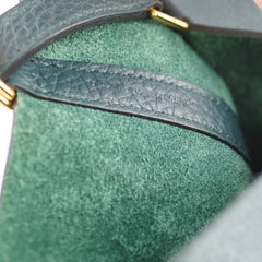 Hermes Picotin 18 Vert Cypres Clemence GHW