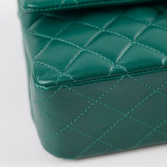 Chanel Medium Classic Flap Green Lambskin SHW 25 series