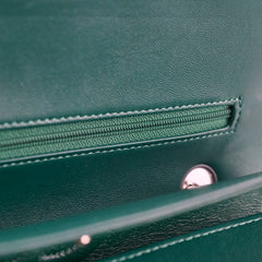 Chanel Medium Classic Flap Green Lambskin SHW 25 series