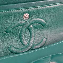 Chanel Medium Classic Flap Green Lambskin SHW 25 series