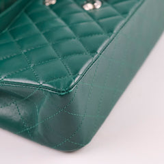 Chanel Medium Classic Flap Green Lambskin SHW 25 series