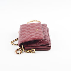 Chanel Wallet On Chain WOC Caviar Burgundy